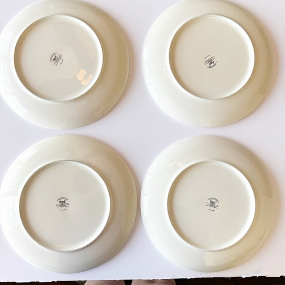 Pier 1 Imports "Flowers" Set Of 4 Dinner Plates 10 7/8" Handpainted Earthenware - Picture 7 of 8